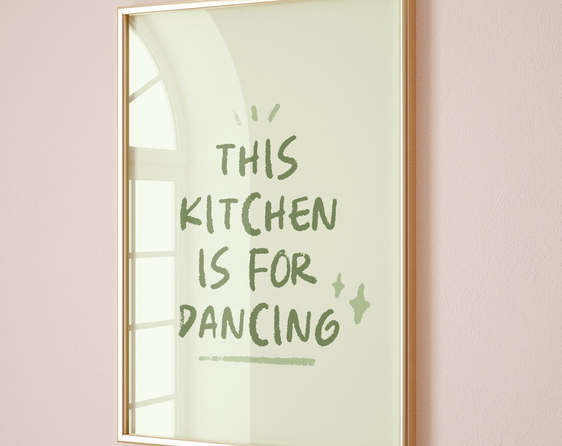 This Kitchen Is For Dancing Watercolor Art Print