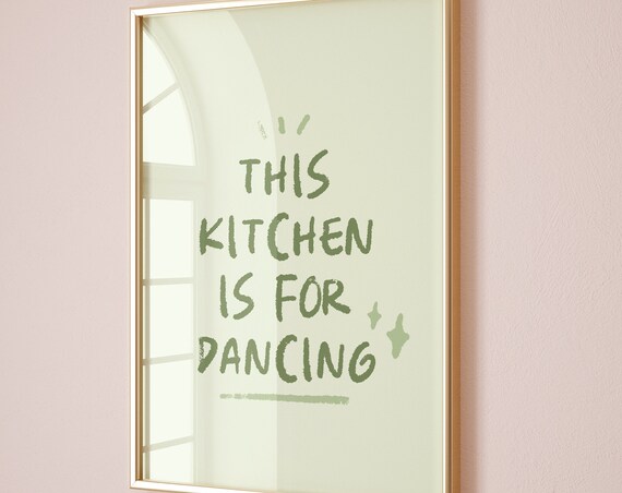 This Kitchen Is For Dancing Watercolor Art Print