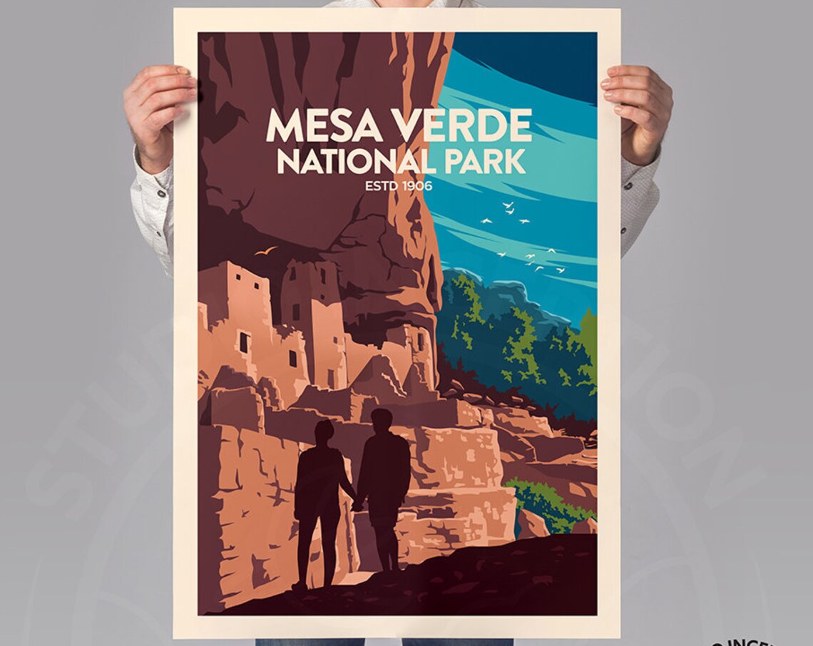 Mesa Verde National Park Travel Poster, Wall Decor - Image 3