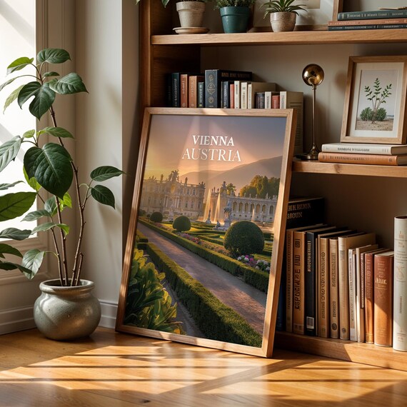 Vienna Palace Garden Print Austria Cityscape Wall Art