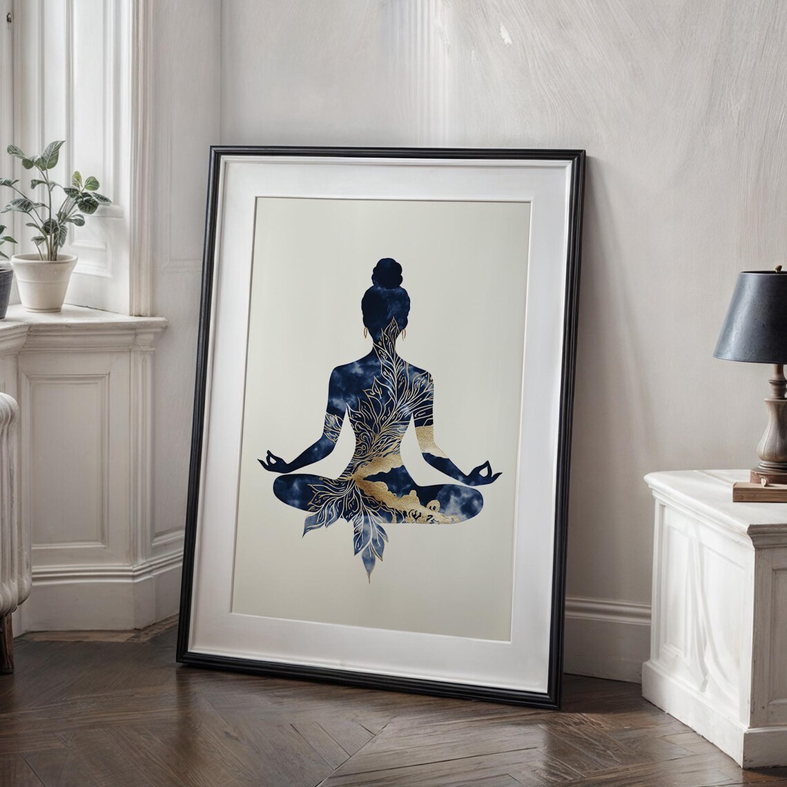 Meditative Yoga Boho Zen Silhouette Art Print - Image 2