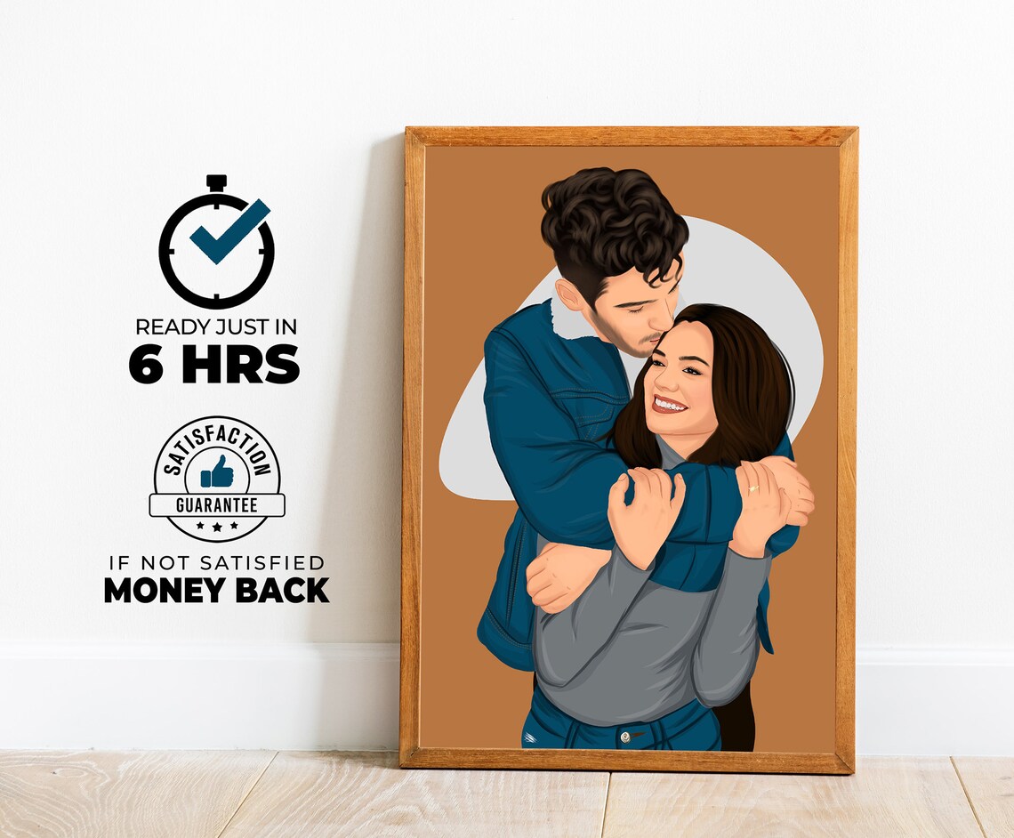 Faceless Portrait Personalized Art Print, Custom