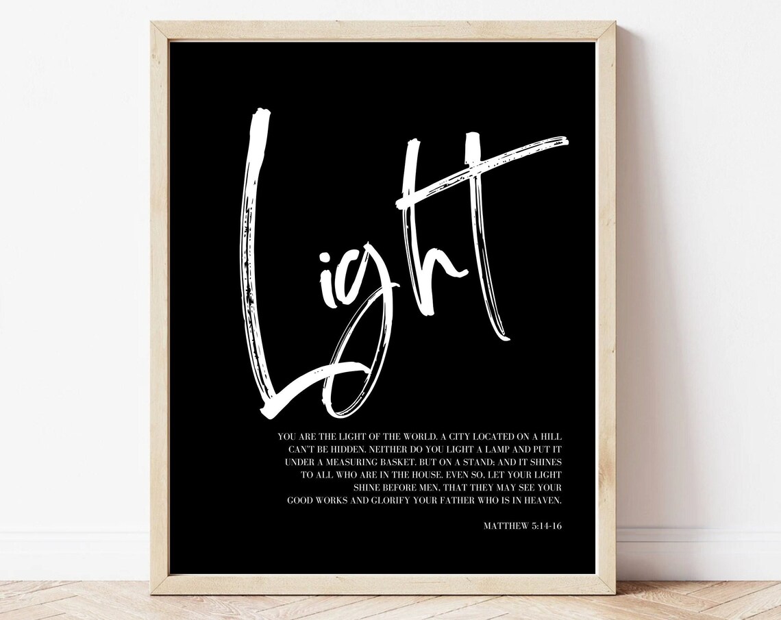 Matthew 5:14-16 Light Of The World Scripture Print - Image 3