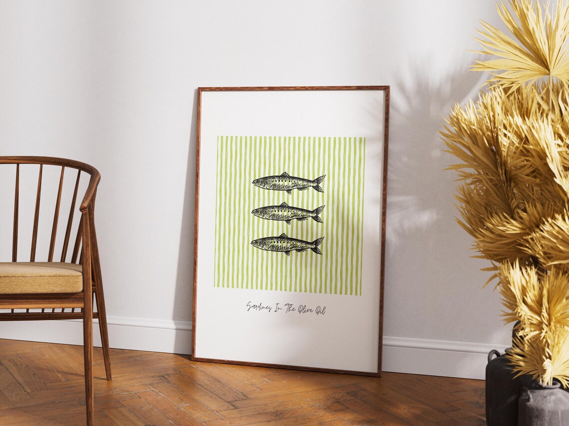 Sardines In Olive, Modern Wall Art Print - Image 4
