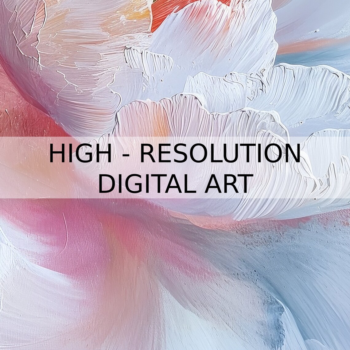 Pink and White Peony Blossoms Gold Accent Oil Painting Poster - Image 3
