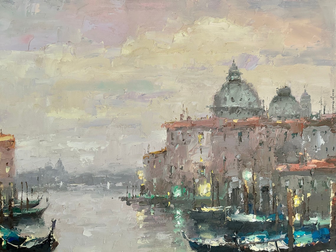 Venice Grand Canal Dusk Basilica Domes Gondolas Travel Poster - Image 5