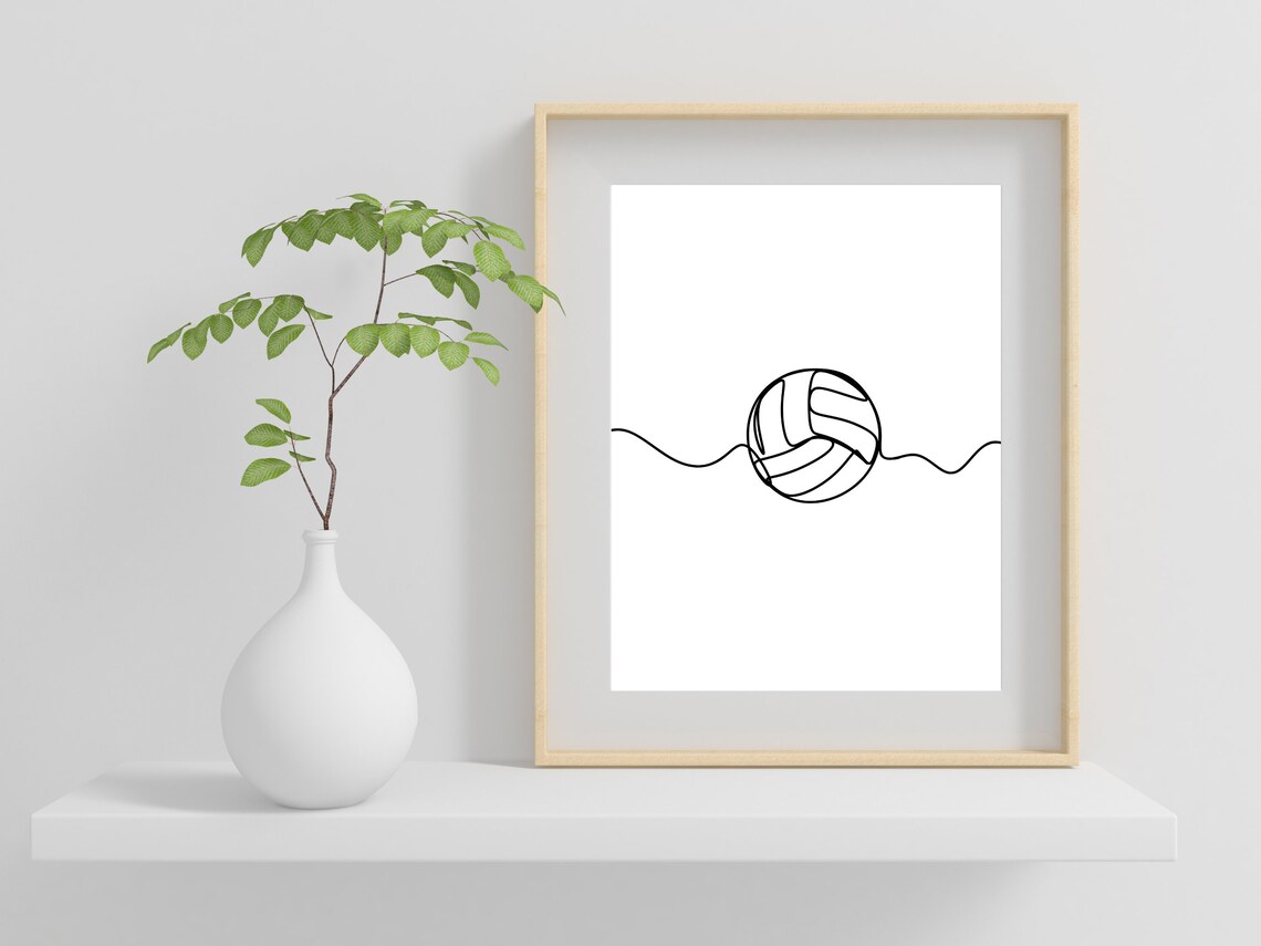 Volleyball Line Art Poster, Athlete Sport Print - Image 2