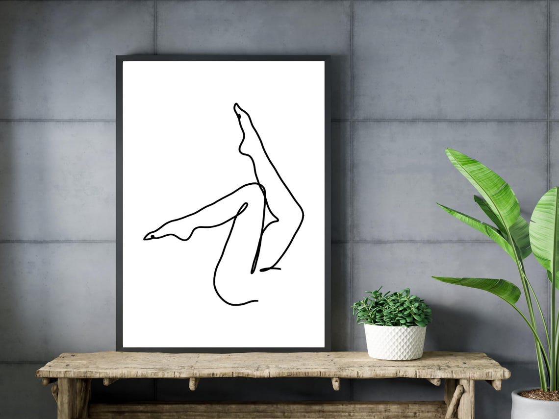 Abstract Legs Minimalist Line Art Modern Figure Study Poster - Image 3