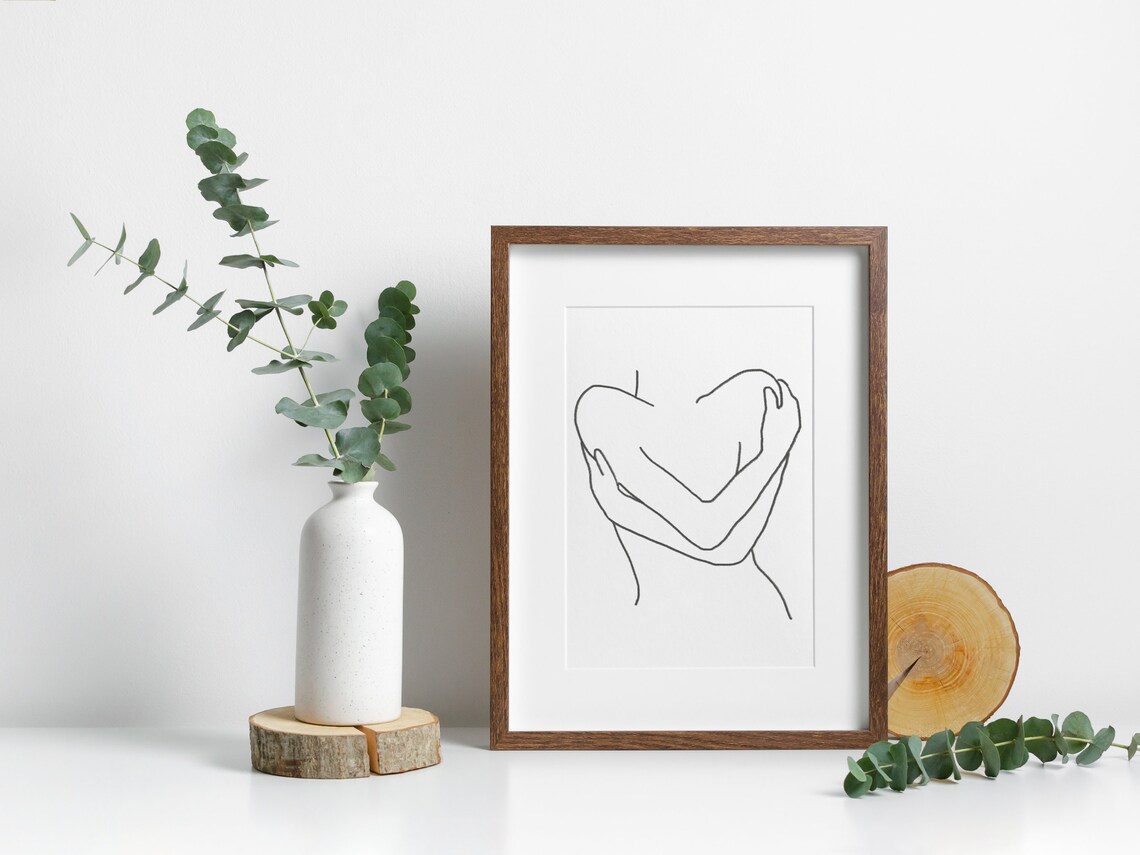 Naked Woman One Line Art Print Minimalist Line Art Drawing Line Art Wall Decor Woman Outline Art Minimalist Decor Feminine Wall Art Art - Image 3