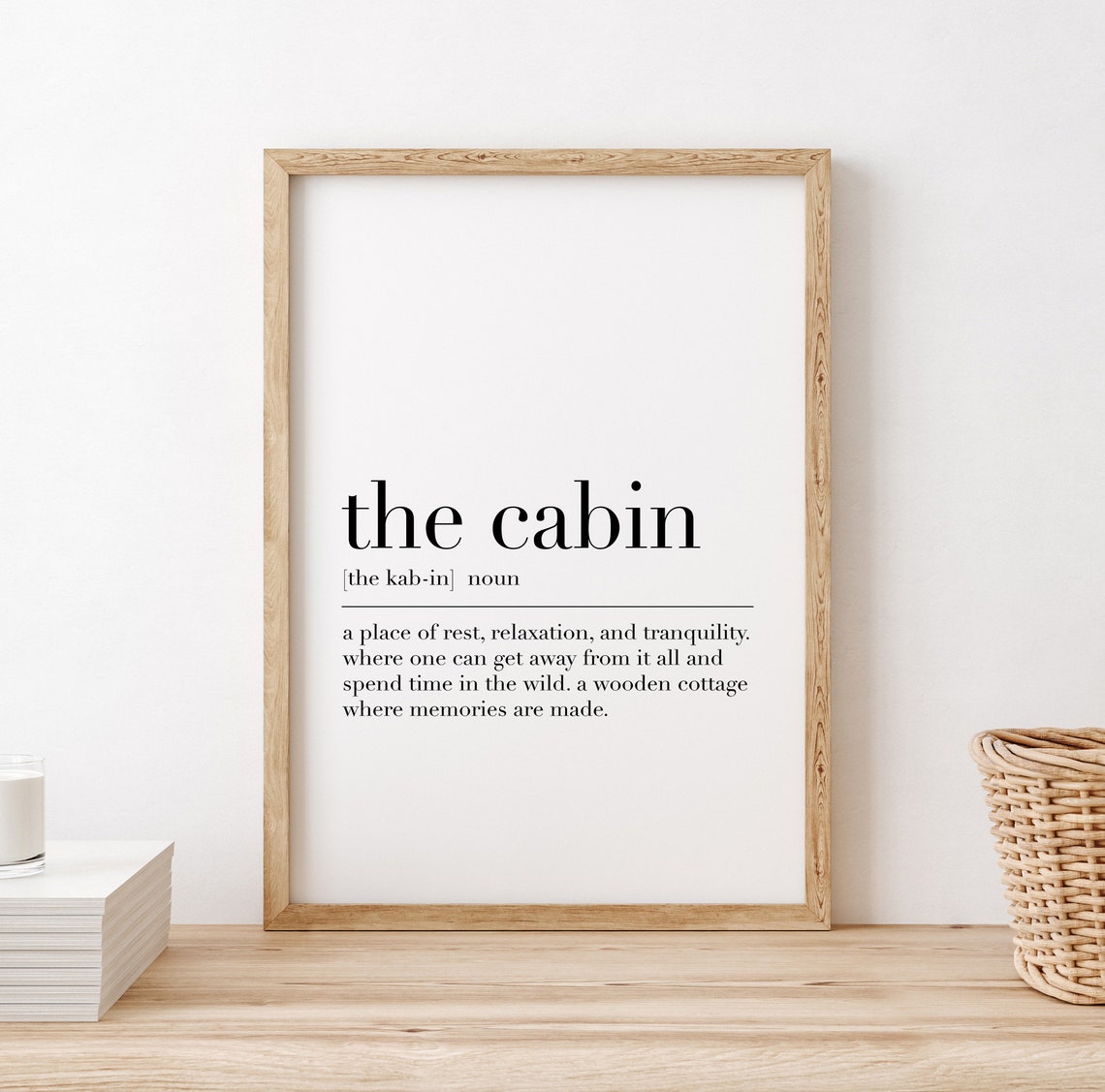 The Cabin Definition Woodland Retreat Cottage Dictionary Quote Poster - Image 2