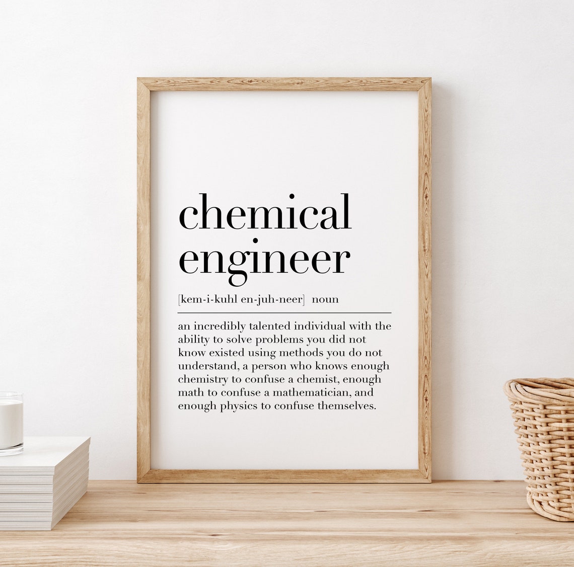 Chemical Engineer Dictionary Definition Funny Engineer Poster - Image 2