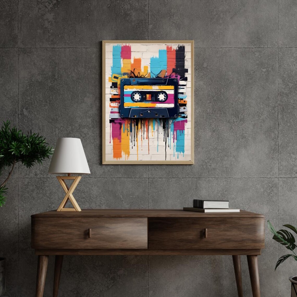 Vintage Retro Cassette Tape Poster, Music Lover - Image 3
