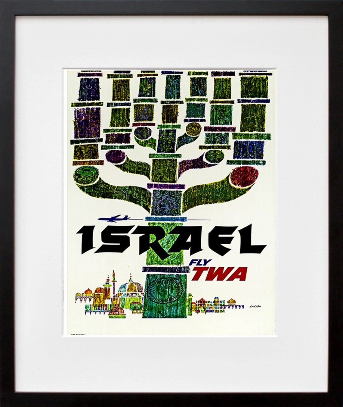 Israel Travel Poster, Modern Wall Art Print