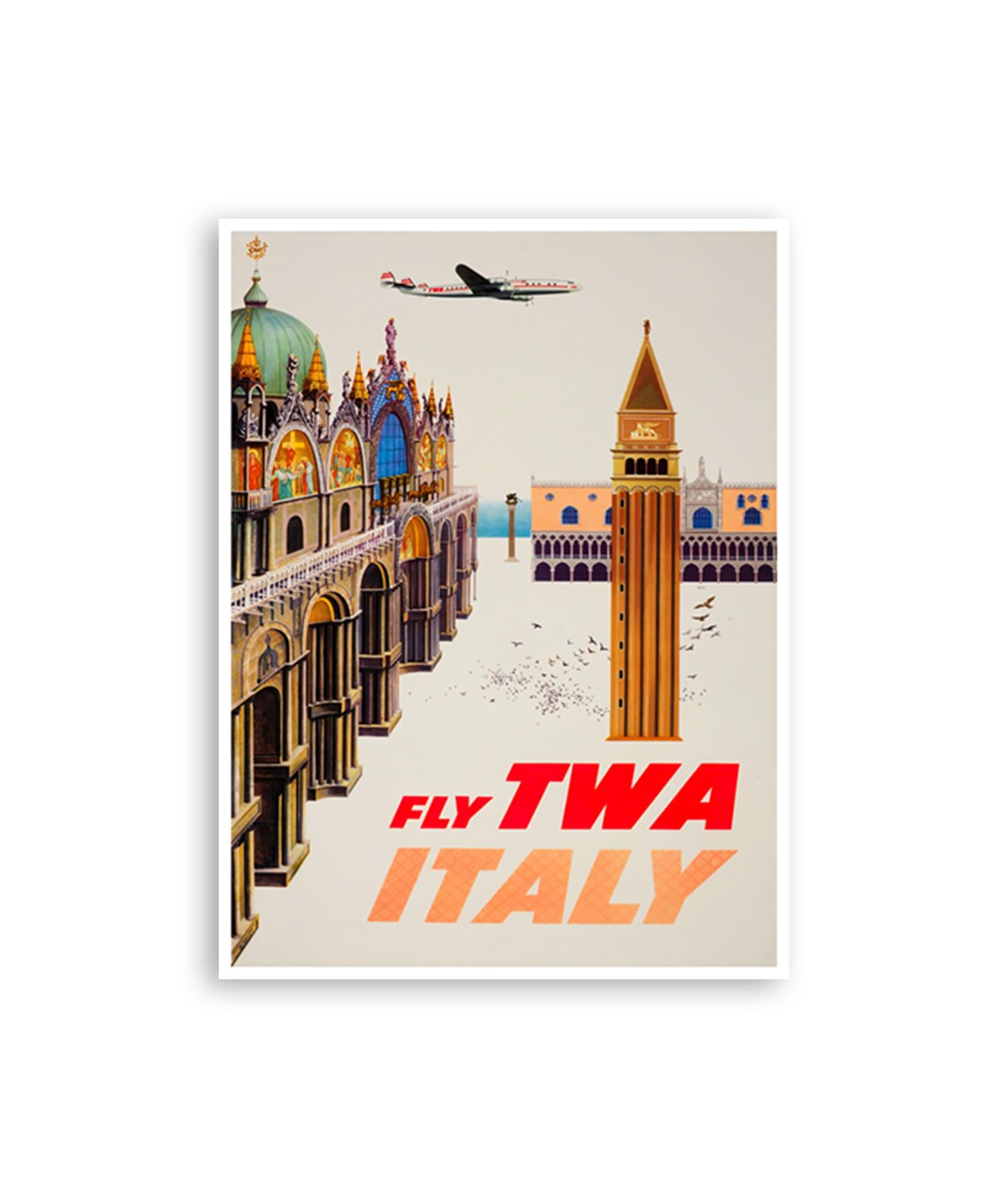 Italy Travel Poster, David Klein Italian Print
