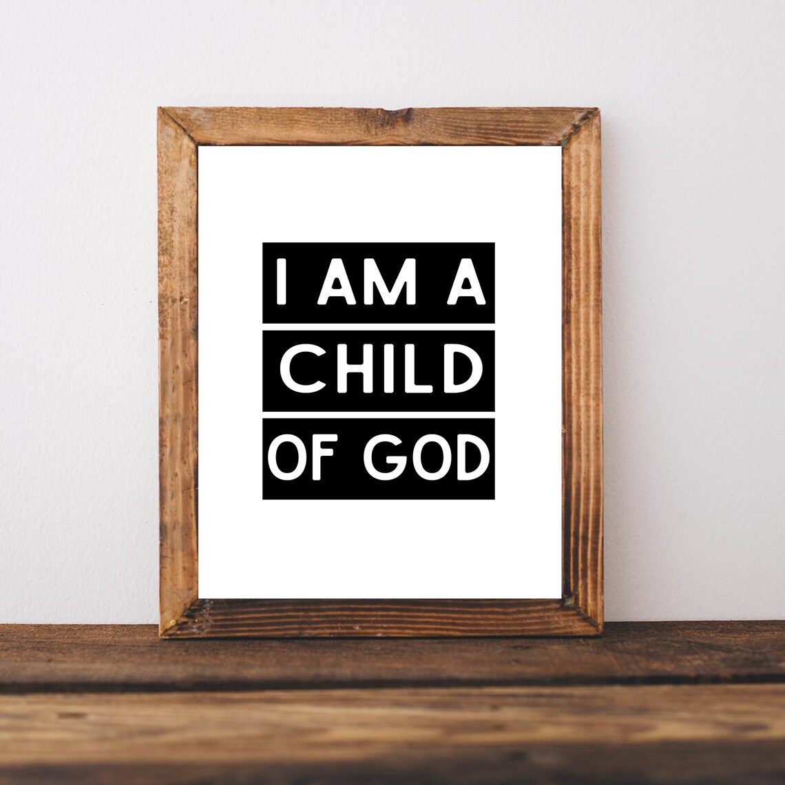 I Am A Child Of God Sign, Christian Nursery Art Print