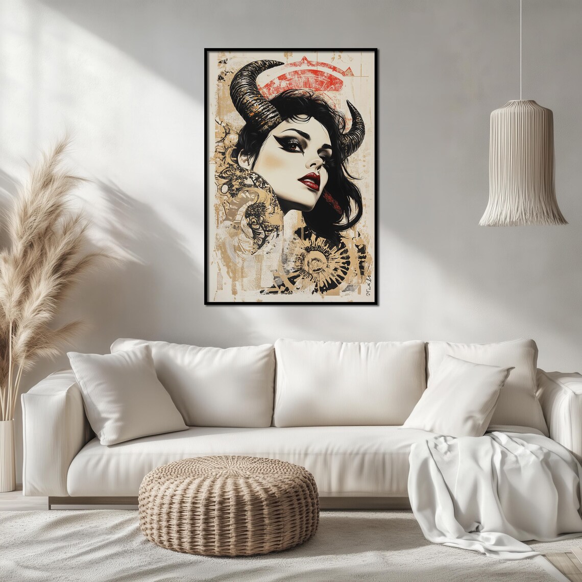 Bold Tattoo Inspired Witch Gothic Art Print - Image 2
