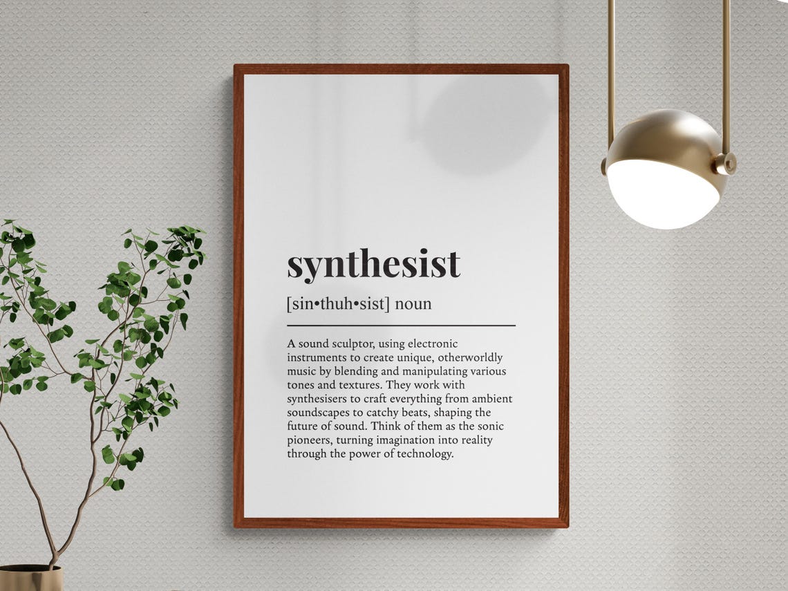 Synthesist Dictionary Definition Print Funny Gift Music Producer - Image 3