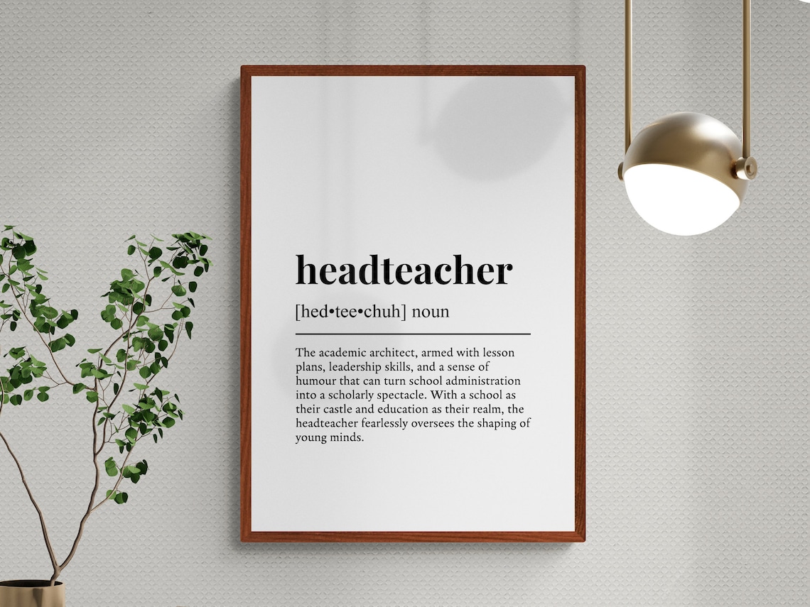 Headteacher Funny Definition Job Wall Art Print - Image 3