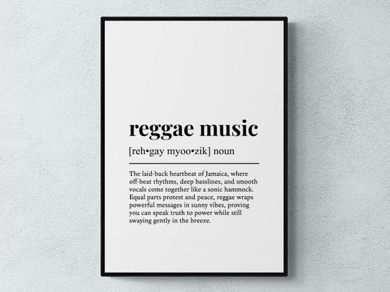 Reggae Music Funny Definition Art Print