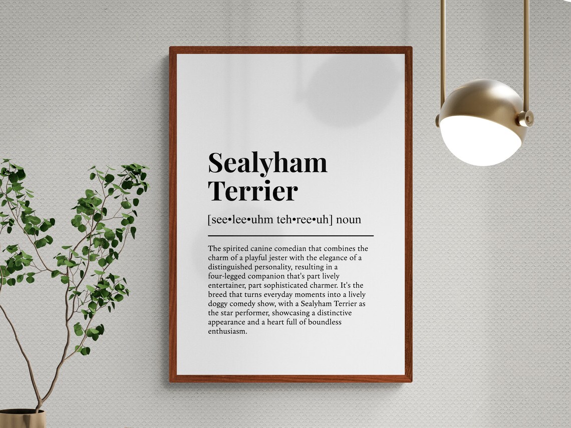 Sealyham Terrier Funny Definition Poster Print - Image 3