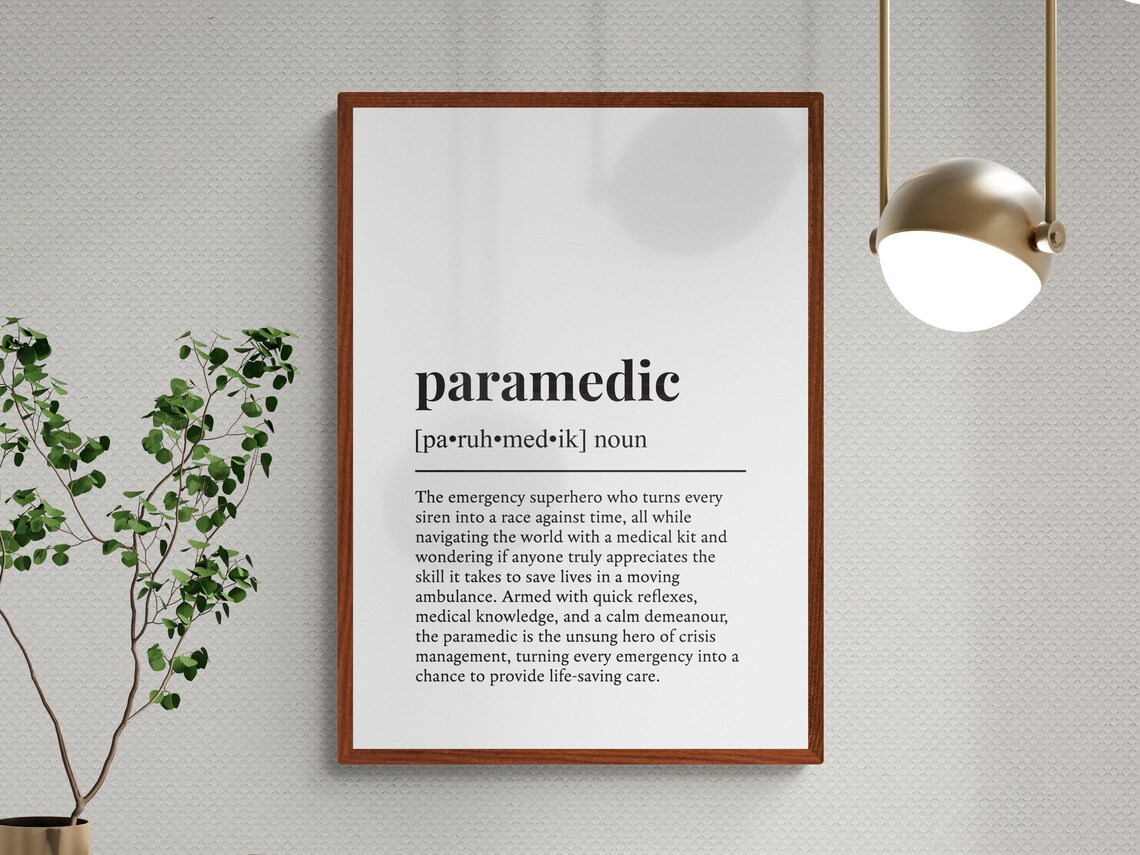 Paramedic Funny Definition Job Gift Art Print - Image 3