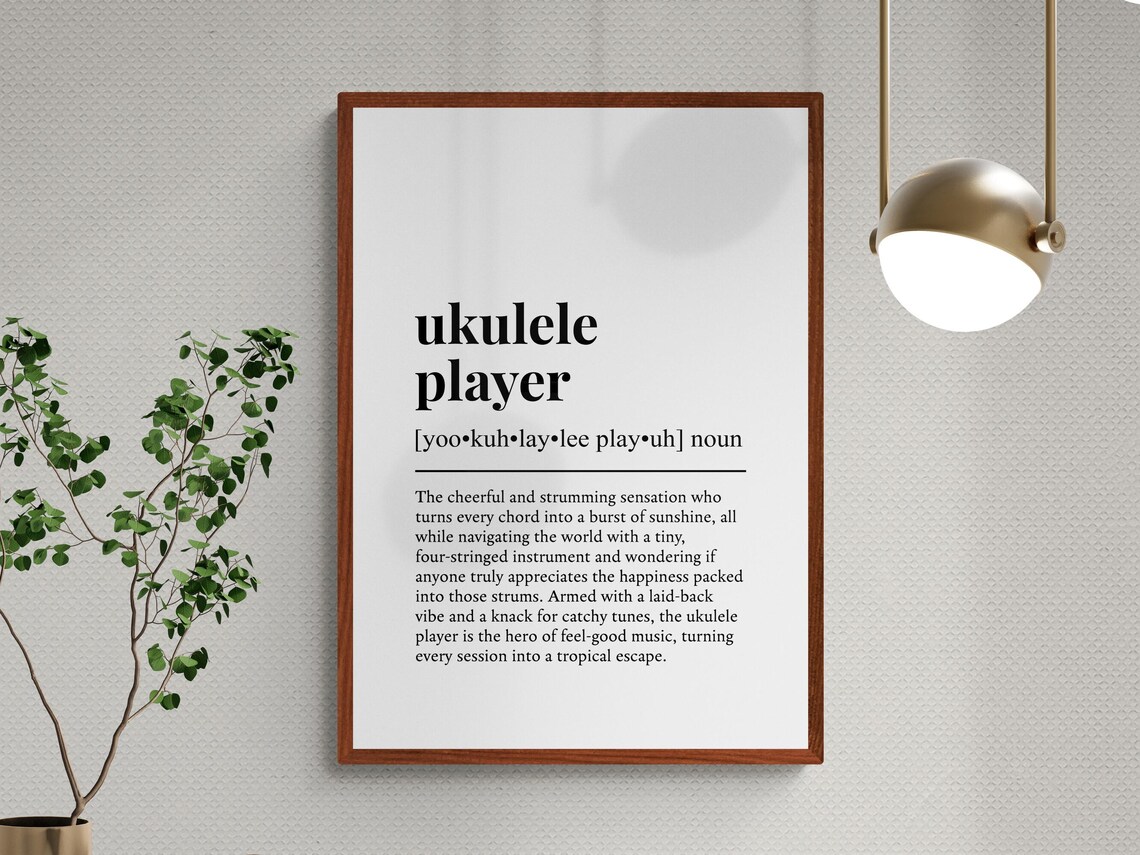 Ukulele Player Funny Definition, Humor Poster Print - Image 3