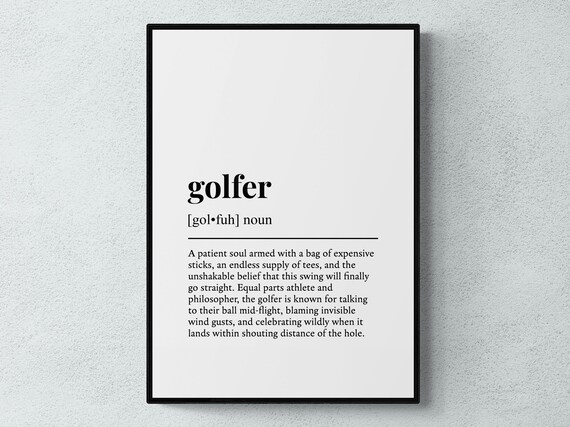 Golfer Funny Definition Gift Poster