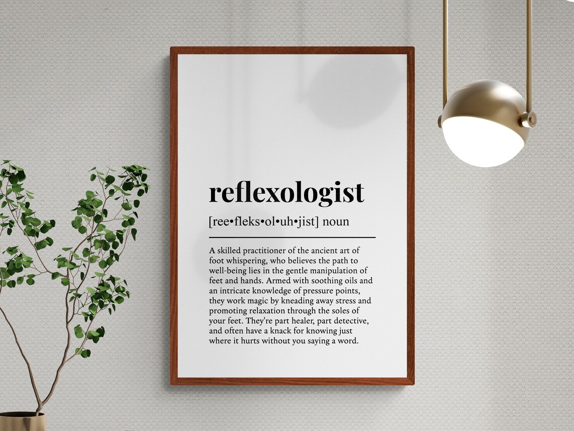 Reflexologist Funny Definition Job Work Gift Print - Image 3