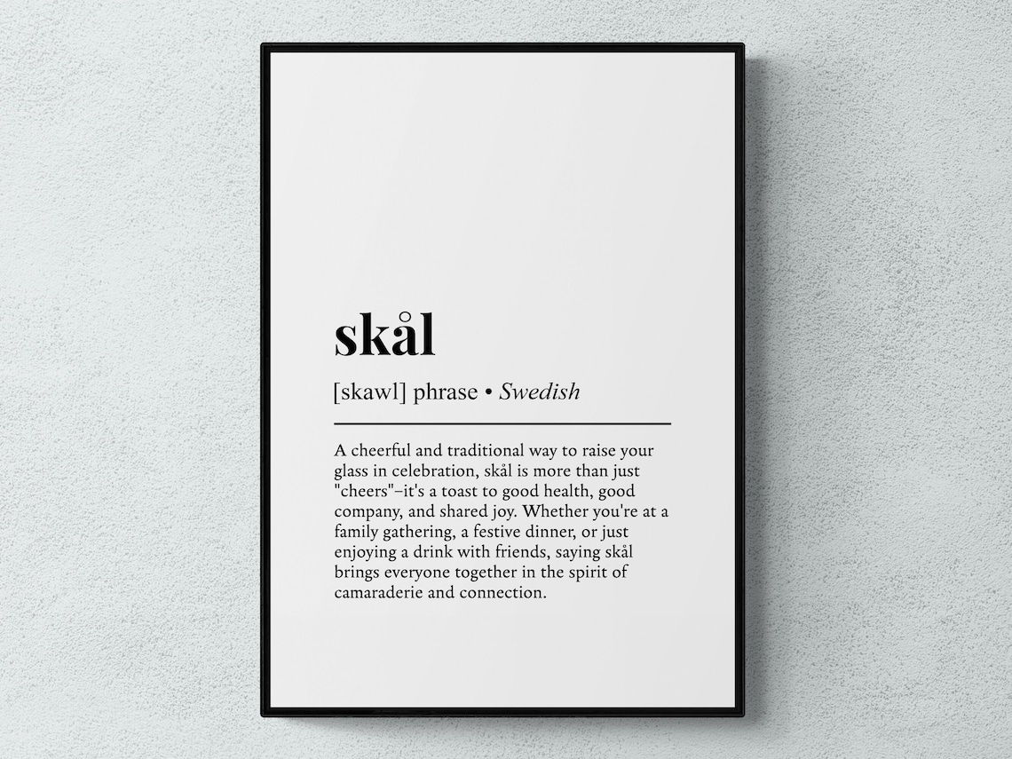 Skal Swedish Word Definition Scandinavian Art Print