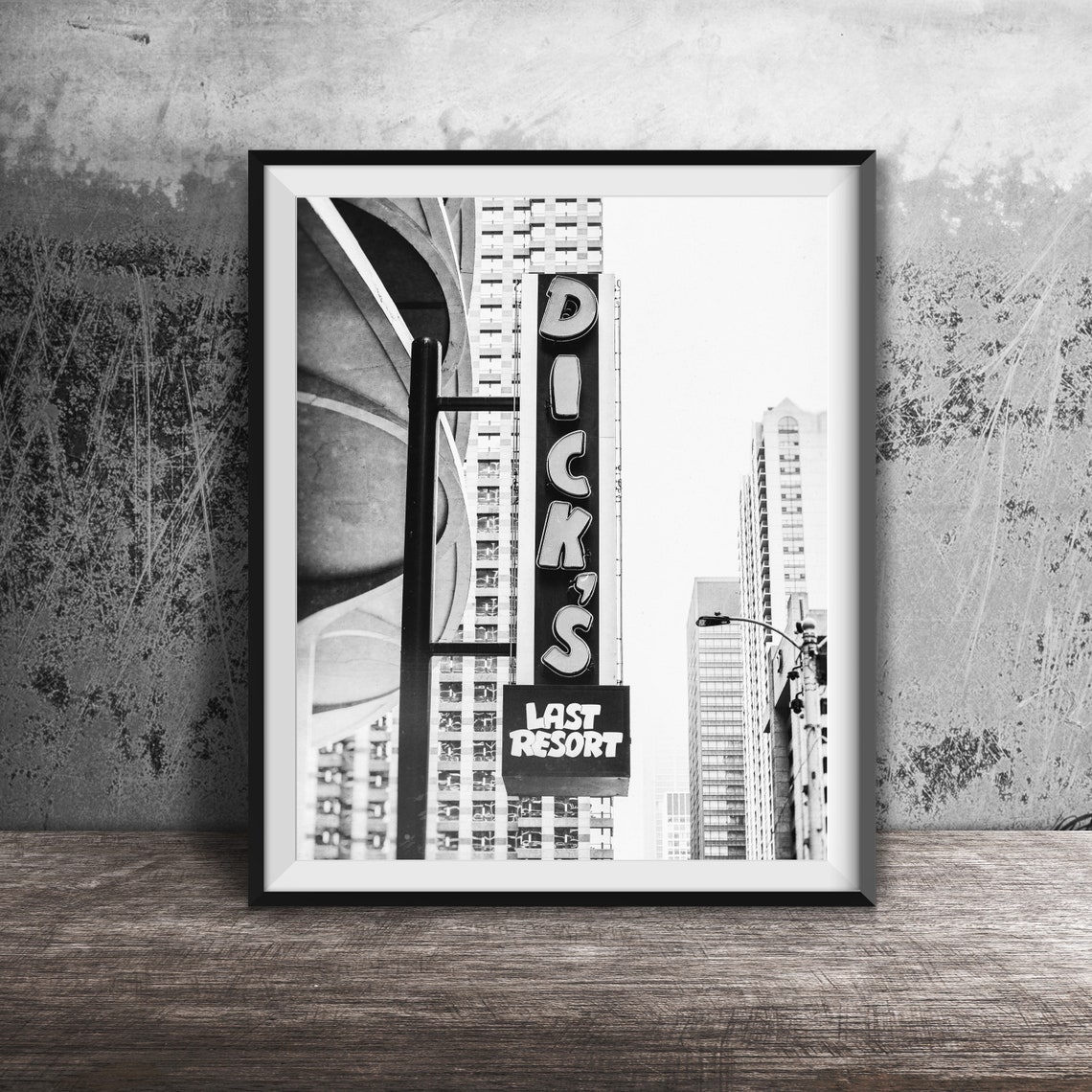 Dick's Last Resort Chicago River North Vertical Neon Sign Poster - Image 2