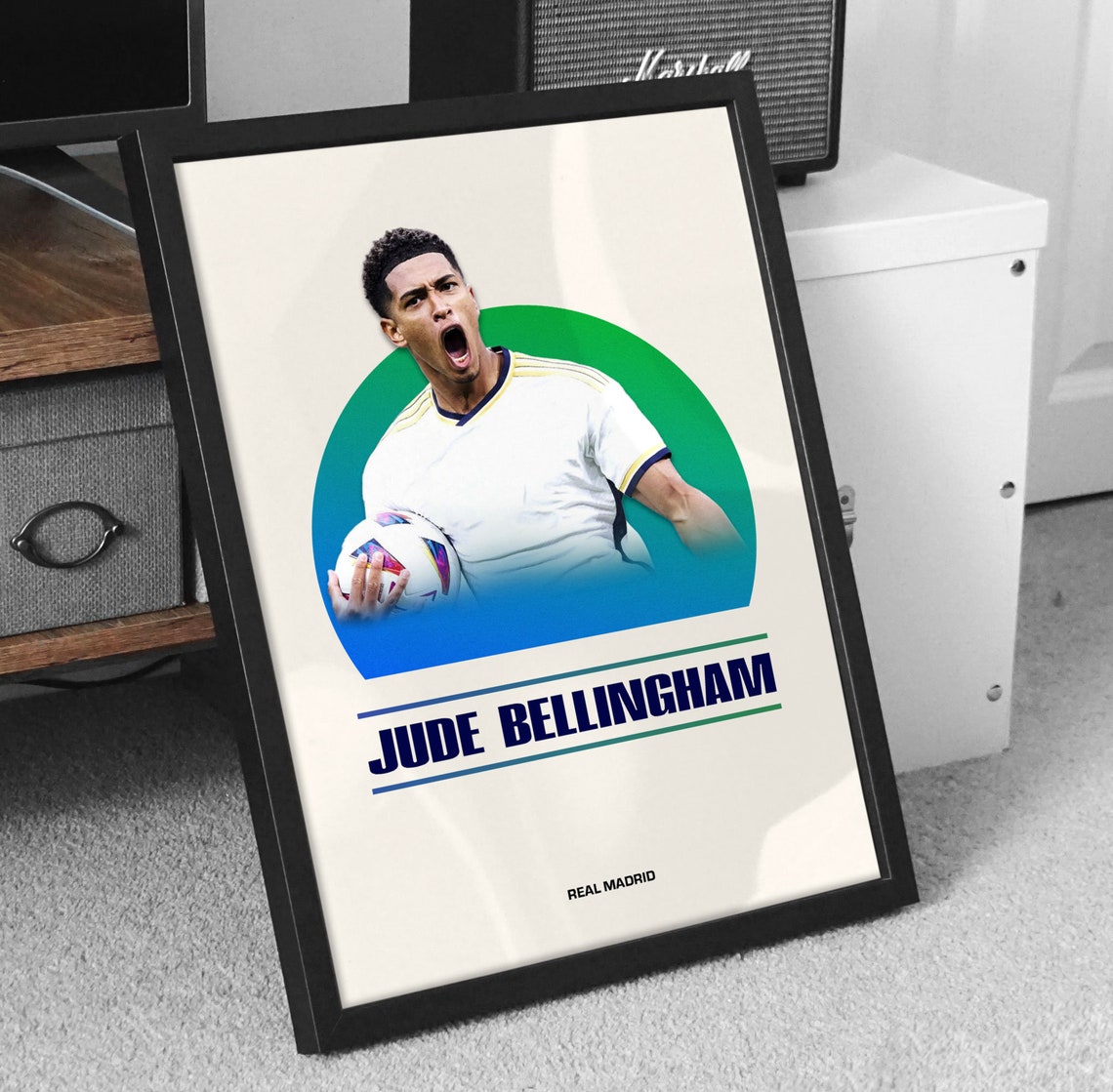 Jude Bellingham Real Madrid Star Celebration Minimalist Poster - Image 2