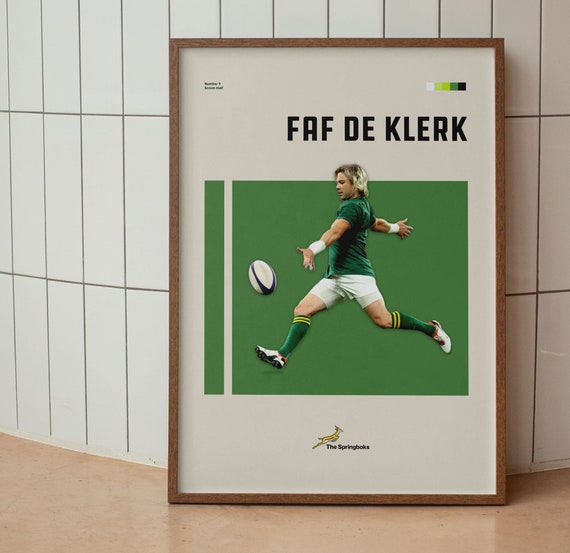 Faf De Klerk Poster South Africa Rugby Faf De Klerk Rugby Poster Klerk Poster Klerk Rugby Poster Rugby Download