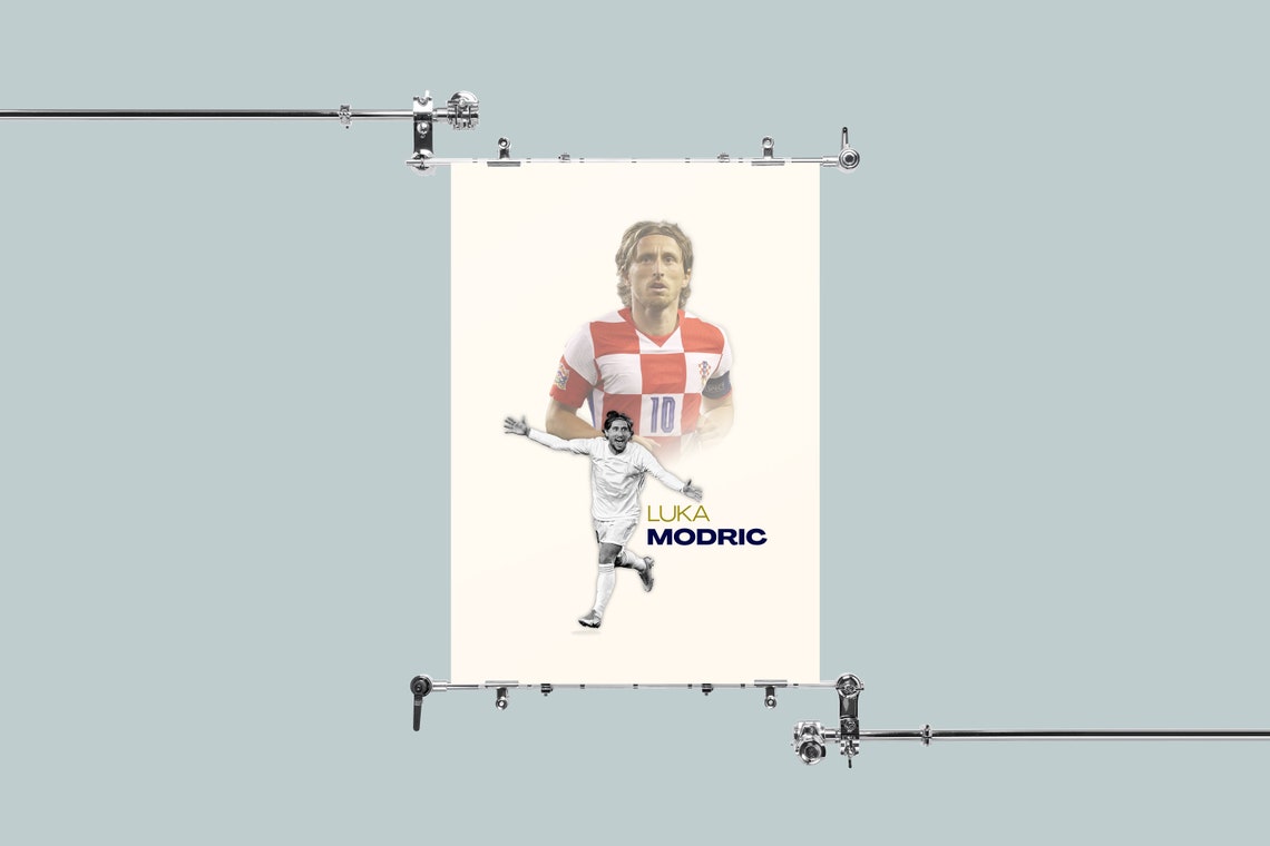 Luka Modric Croatia Number 10 Soccer Star Minimalist Gift Poster - Image 2