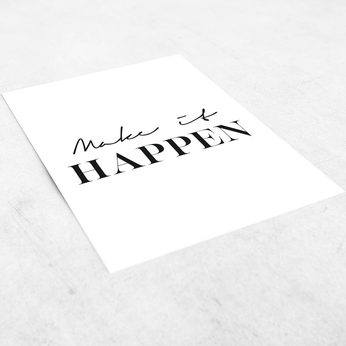 Make It Happen Typography Quote Art Print - Image 2