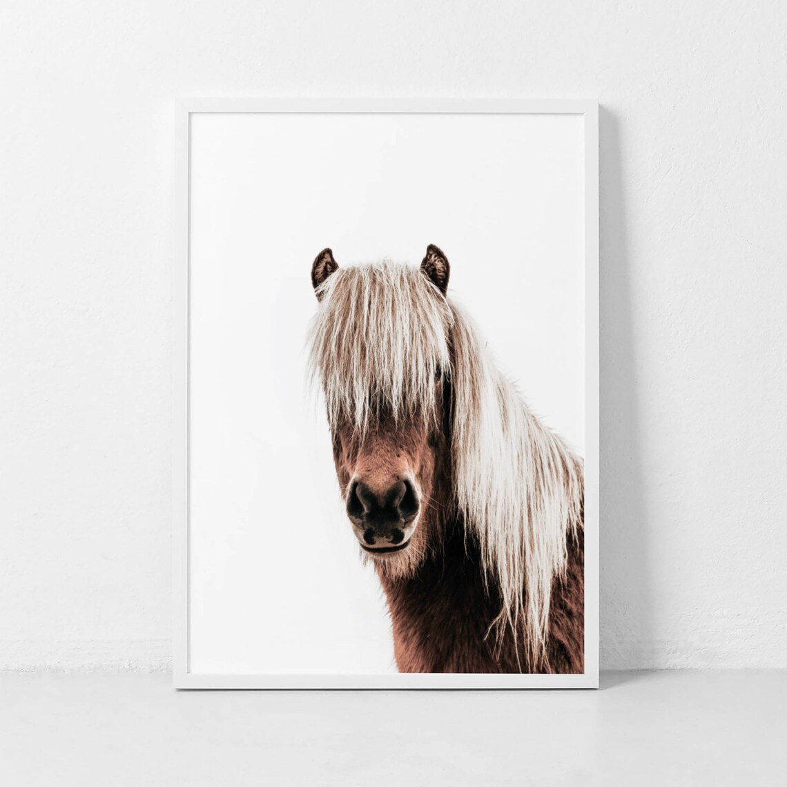 Horse Print, Scandinavian Nordic Animal Art Print