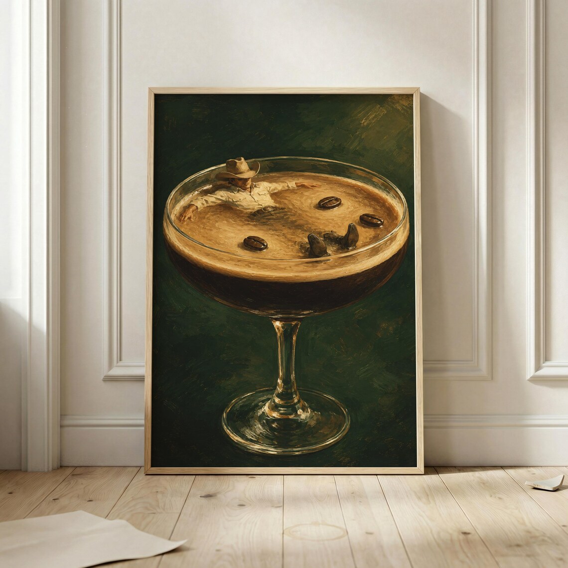 Funny Cowboy Coffee, Vintage Style Kitchen Art