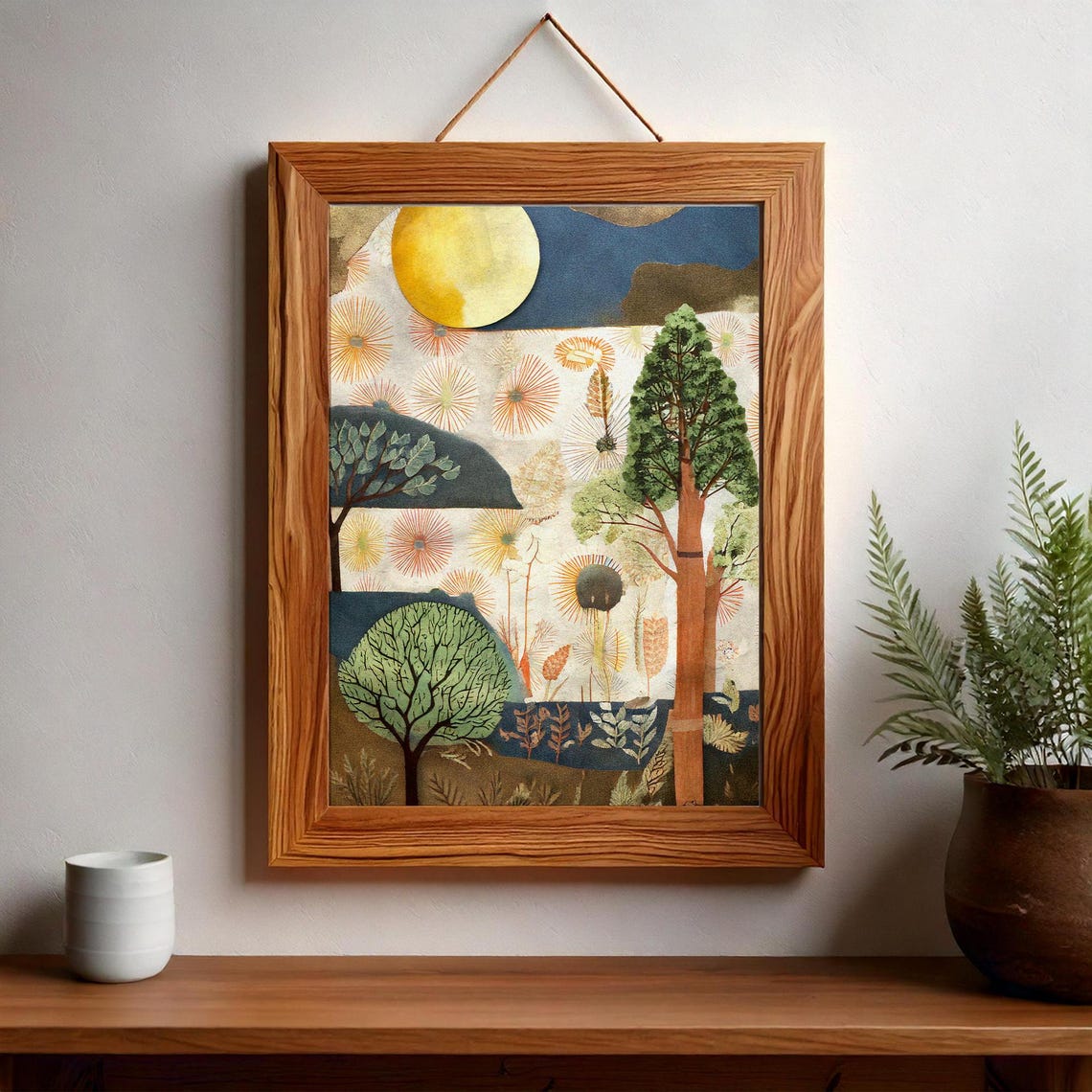 Mixed Media Wall Art Collage Art Print Surreal Wall Art Nature Art Paper Forest Mixed Media Art Print 030 - Image 2