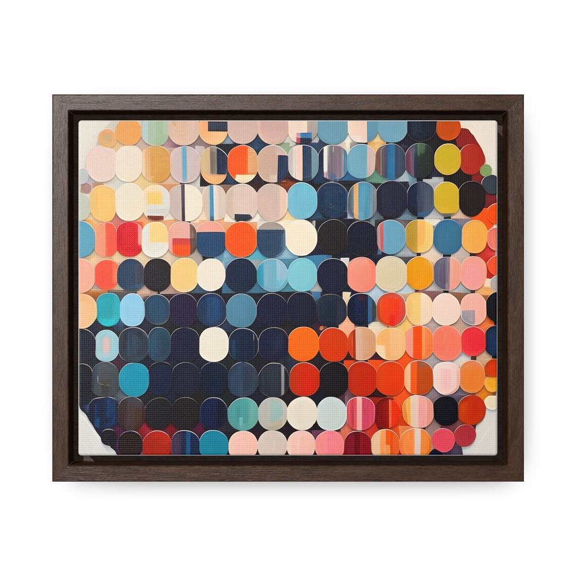 Retro Circles Mosaic Abstract Colorful Mid Century Art Poster - Image 4