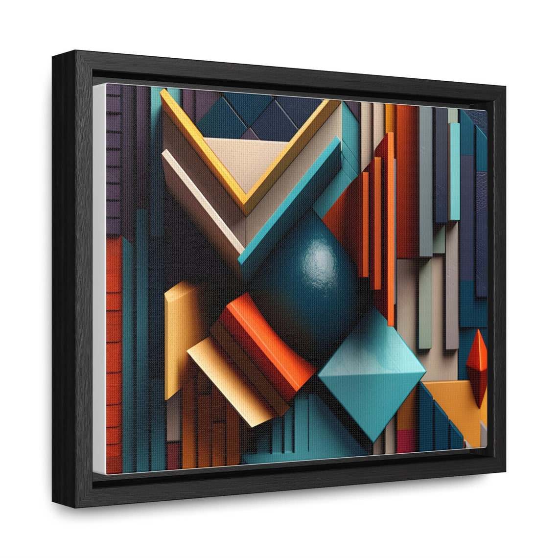 Geometric Minimalist Framed Art Print Modern Art Oil Painting Print Wall Decor Home Decor - Image 2