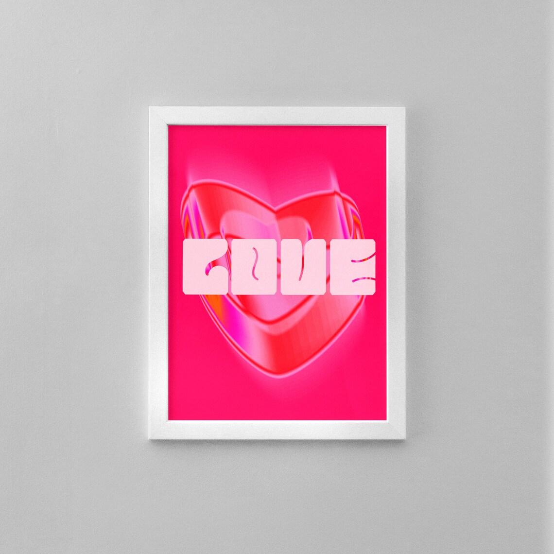 Valentines Day Love Poster Heart Art Print