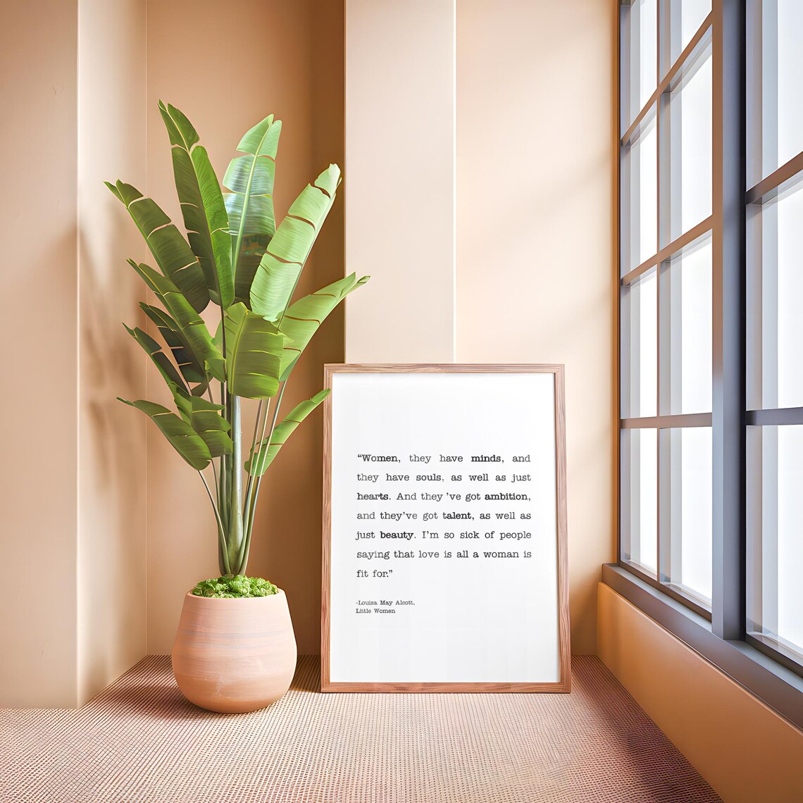 Louisa May Alcott Little Women Feminist Book Quote Literary Poster - Image 2