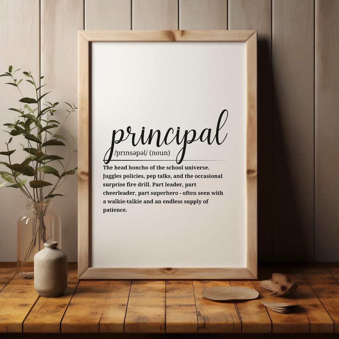 Principal Definition Dictionary Style Office Decor Quote Poster - Image 3
