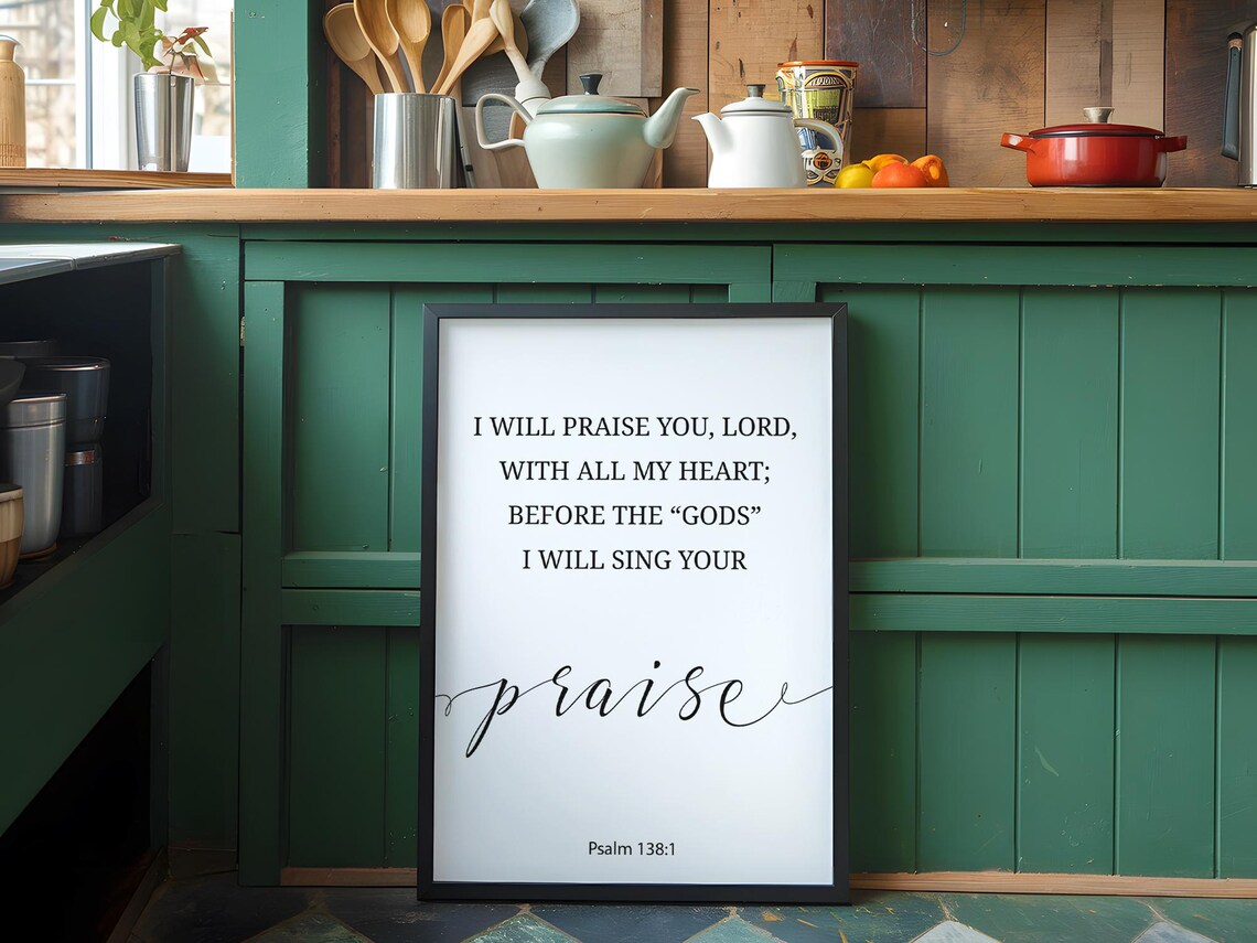Psalm 1381 Wall Art Christian Decor Bible Verse Print Scripture - Image 3