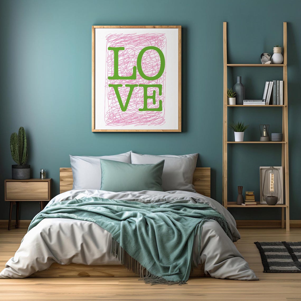Love Wall Art Bedroom Decor Nursery Print Word Poster Living Room - Image 3