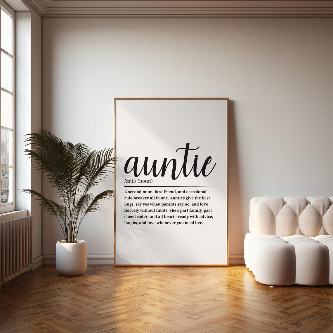 Auntie Definition Script Typography Family Word Art Quote Poster - Image 6