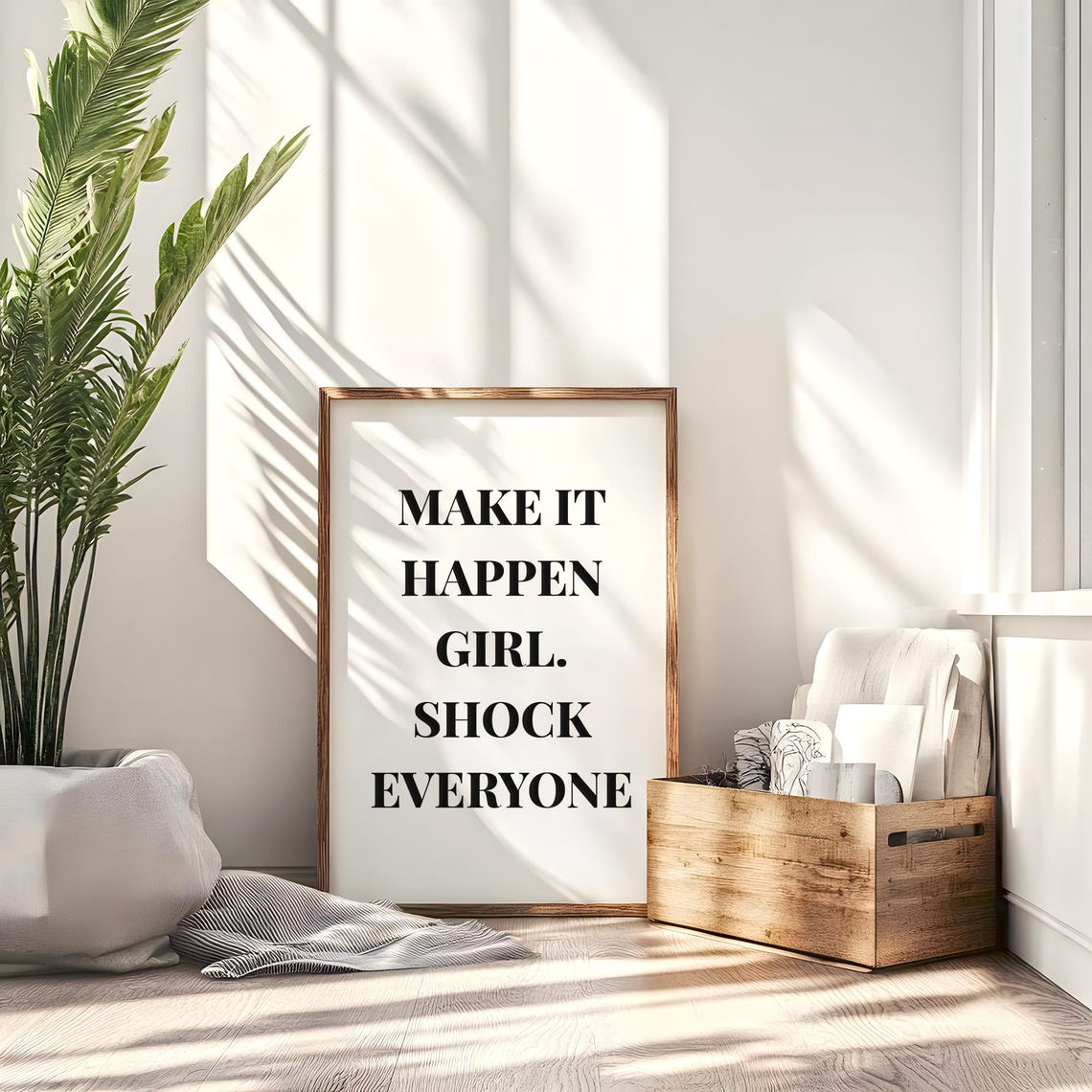 Make It Happen Girl Shock Everyone Bold Feminist Quote Poster - Image 6