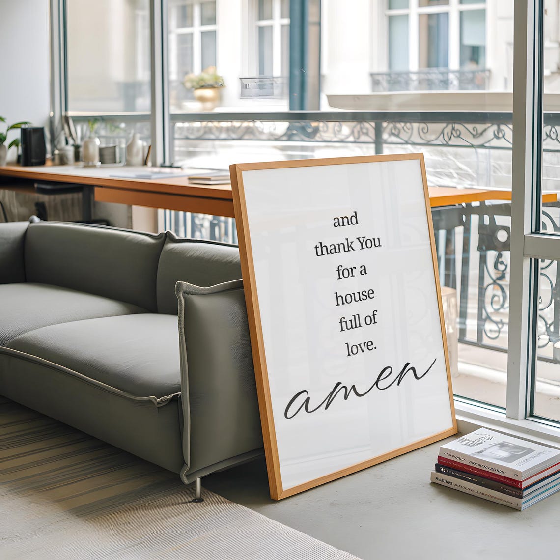 Amen House Full Of Love Christian Prayer Blessing Gift Wall Art - Image 6