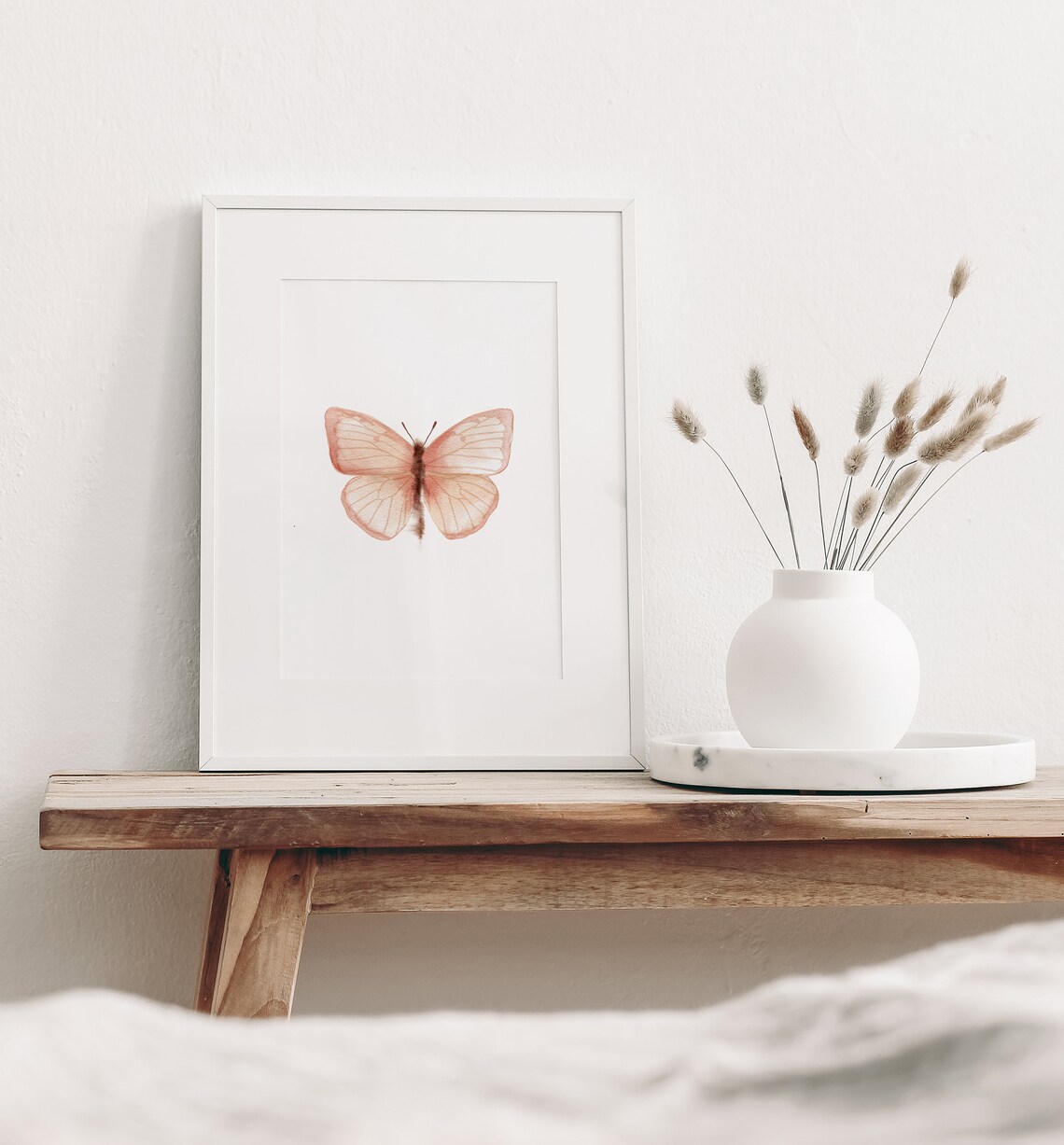 Butterfly Watercolor Art Print, Blush Pink Nursery Decor - Image 3