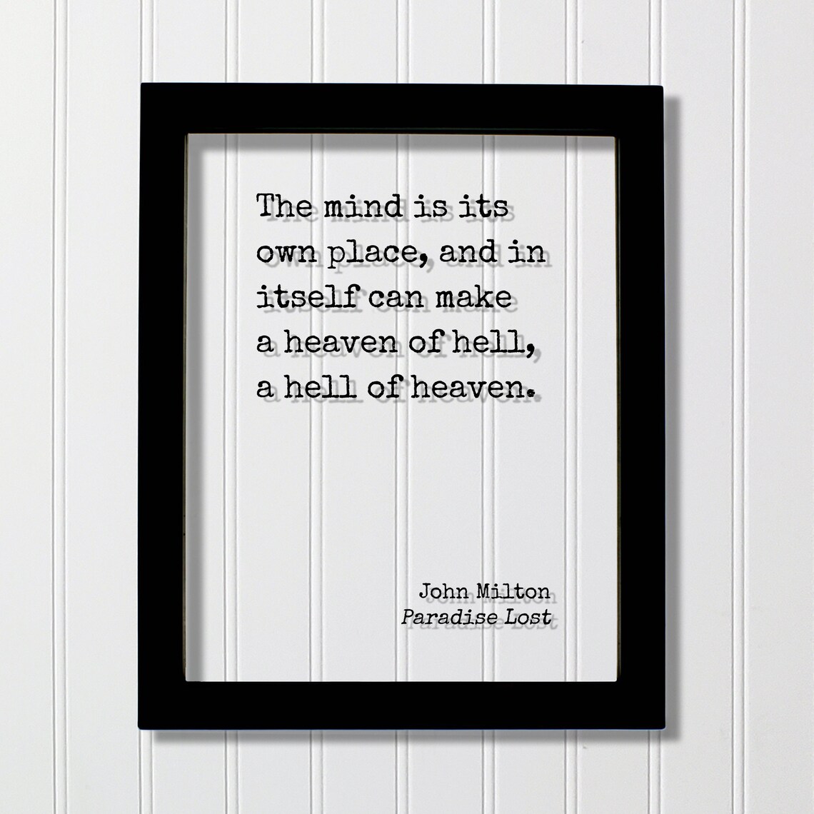 John Milton Paradise Lost Floating Quote Art Print