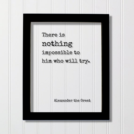 Alexander The Great Quote Motivational Art Print